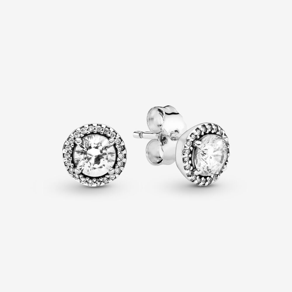 Round Sparkle Stud Earrings