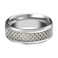 AARON White Carbon Fiber Inlay Tungsten Ring