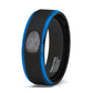 Finger Print Engraved Mens Wedding Band Two Tone Brushed Black Tungsten Ring 8mm Blue Step Edge Comfort Fit - AydinsJewelry
