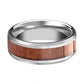 Tungsten Wood Ring - Rosewood Inlay - Tungsten Wedding Band - Polished Finish - 4mm - 6mm - 7mm - 8mm - 10mm - 12mm - Tungsten Wedding Ring