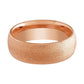Rose Gold Tungsten Carbide Wedding Ring with Sandblasted Crystalline Finish 2mm, 4mm, 8mm