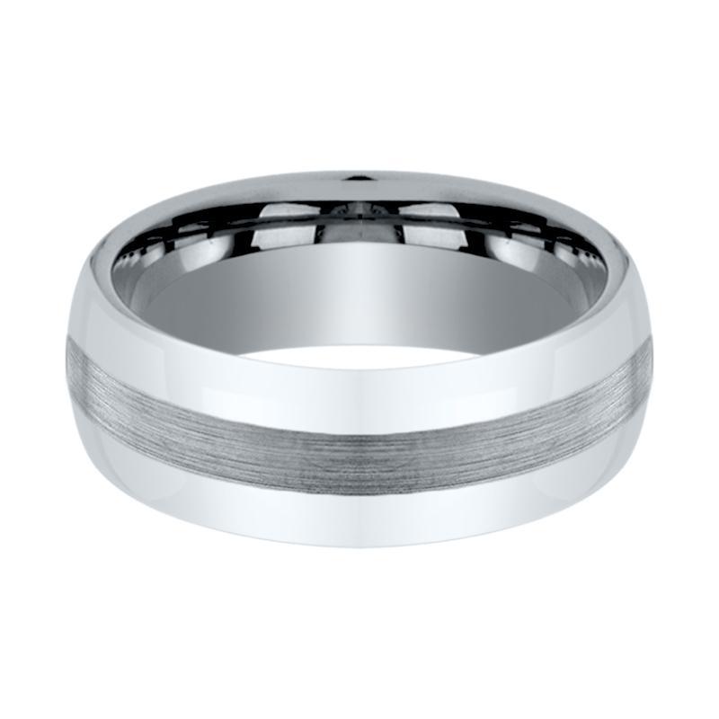 Men and Womens Tungsten Carbide Wedding Band Brushed & Polished 6mm, 8mm