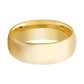 Gold Tungsten Wedding Band Shiny Polished Tungsten Carbide Ring Domed 4mm, 5mm, 7mm, 9mm Mens and Womens Tungsten