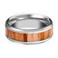 Tungsten Wood Ring - Red Oak Wood  - Tungsten Wedding Band - Polished Finish - 6mm - 8mm - 10mm - Tungsten Wedding Ring