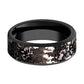 Camo Wedding Band - Black Tungsten - Black Digital Camo  - Tungsten Wedding Band - Beveled - Polished Finish - 8mm - Tungsten Wedding Ring
