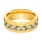 Gold Tungsten Ring High Polished Wedding Band w/ Gold Carbon Fiber Inlay 8mm Tungsten Carbide Wedding Ring