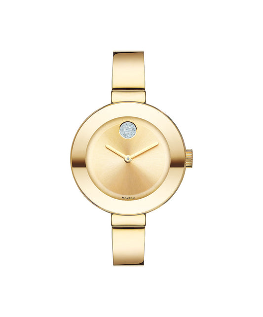 Movado Bold Ladies Stainless steel Gold tone bangle 35mm 3600201