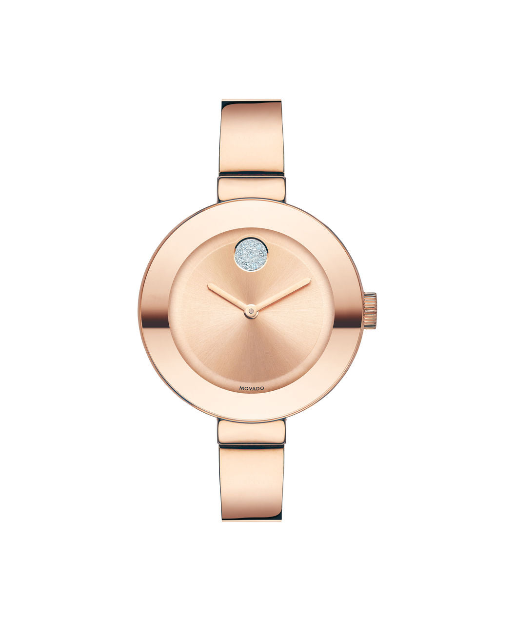 Movado Bold Ladies Stainless steel Rose Gold tone bangle 34mm 3600202