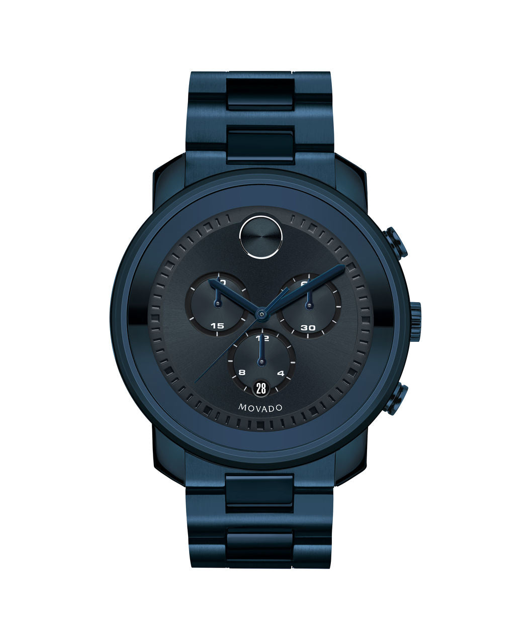 Movado Bold Stainless Steel Blue Ion  3600279 44mm