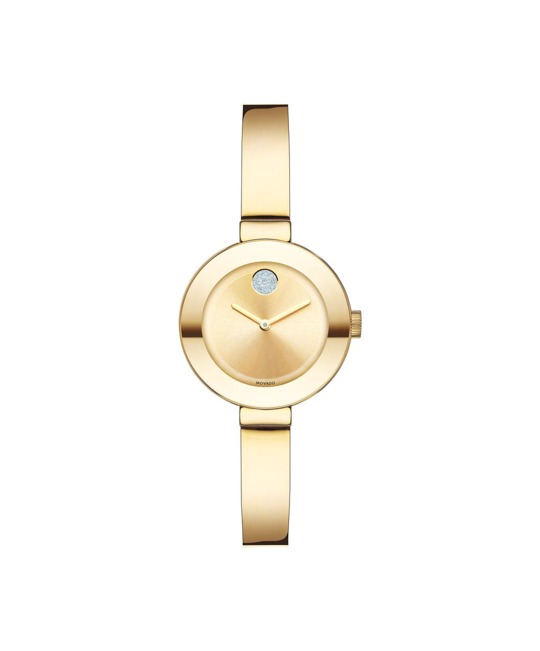 Movado Bold Ladies Stainless steel Gold tone bangle 25mm 3600285