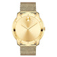 Movado Bold Stainless Steel Mesh Band Gold Tone 3600373 44mm