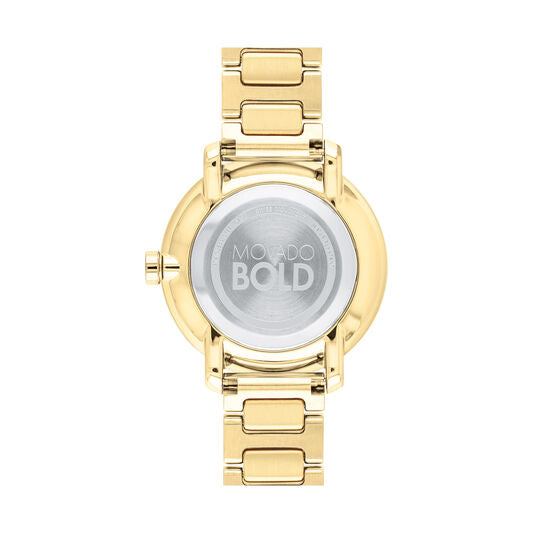 Movado Bold Women's 34mm Mid Size Pale Gold Ion Plated Stainless Steel 3600502
