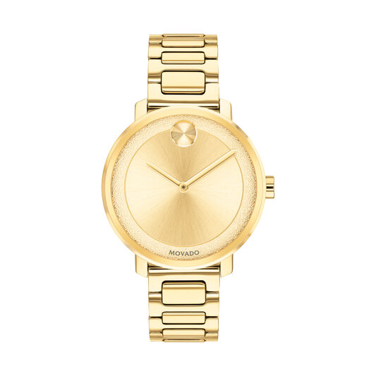 Movado Bold Women's 34mm Mid Size Pale Gold Ion Plated Stainless Steel 3600502
