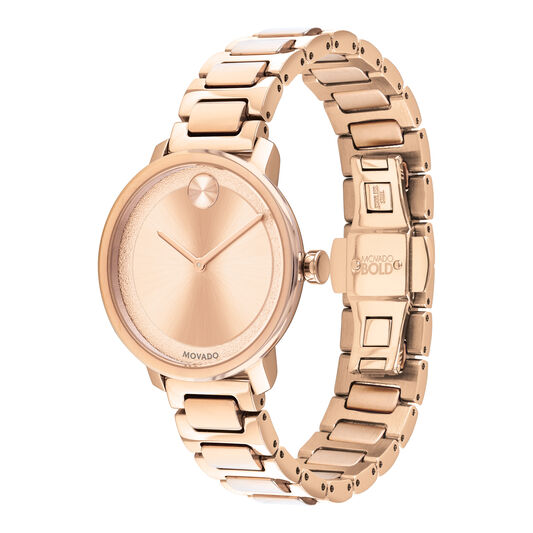 Movado Bold Women s 34mm Rose Gold Ion Plated Stainless Steel