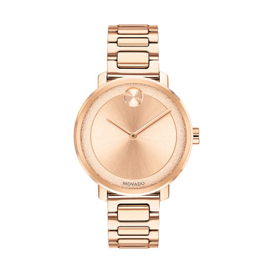 Movado Bold Women's 34mm Rose Gold Ion Plated Stainless Steel 3600503