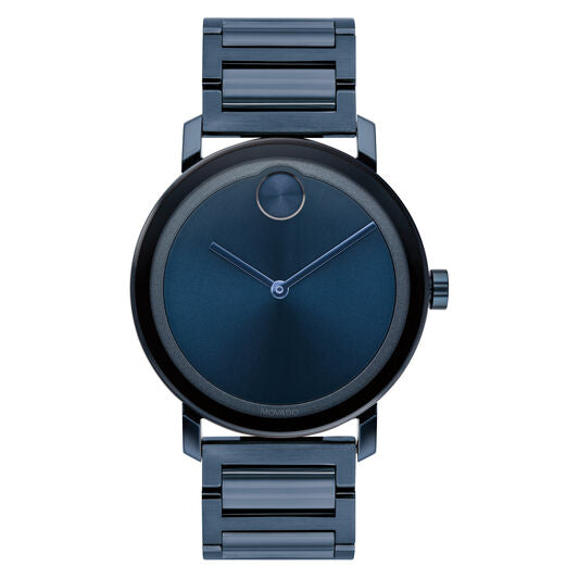Movado Bold Evolution 40mm Blue Ion Plated Stainless Steel 3600510