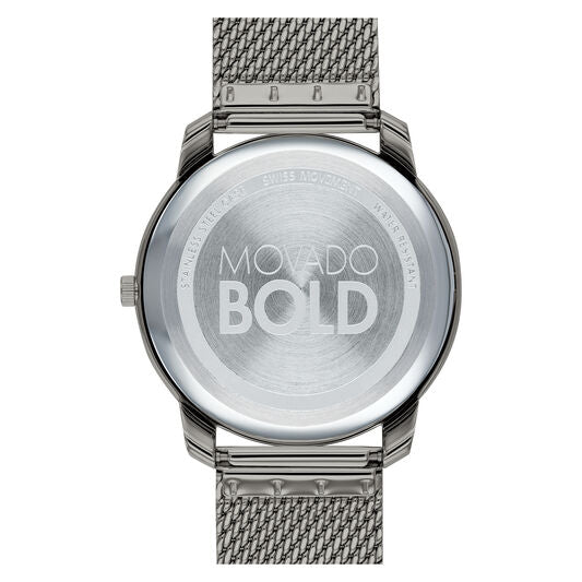 Movado stainless steel discount back water resistant