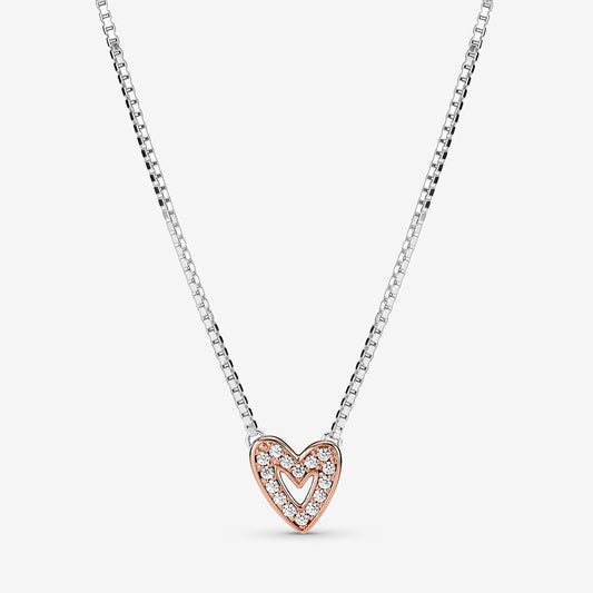 parkling Freehand Heart Necklace