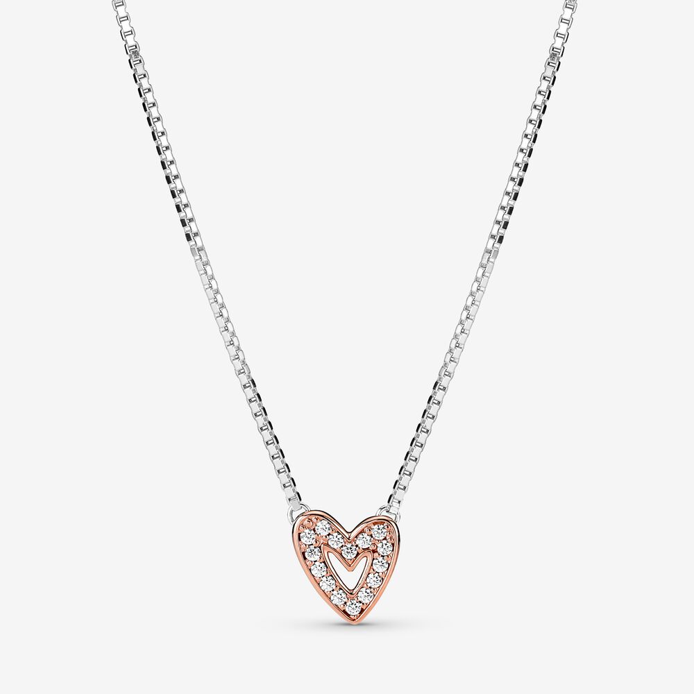parkling Freehand Heart Necklace