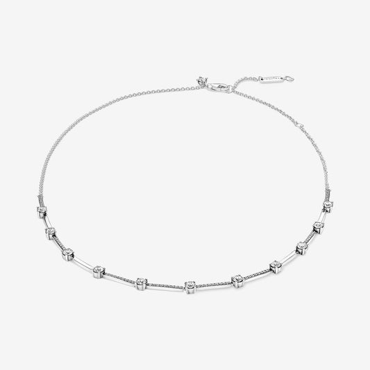 Sparkling Pavé Collier Bars Necklace