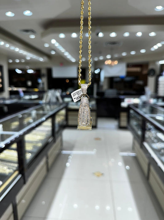 10k yellow gold Barbers Diamond Clippers pendant with 2.15 carats