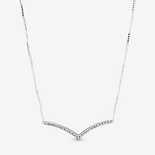 Sparkling Wishbone Necklace