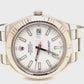 Rolex 116334 Datejust II 18k White Gold Fluted Bezel White Stick Index