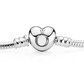 PANDORA Silver Charm Bracelet with Heart Clasp