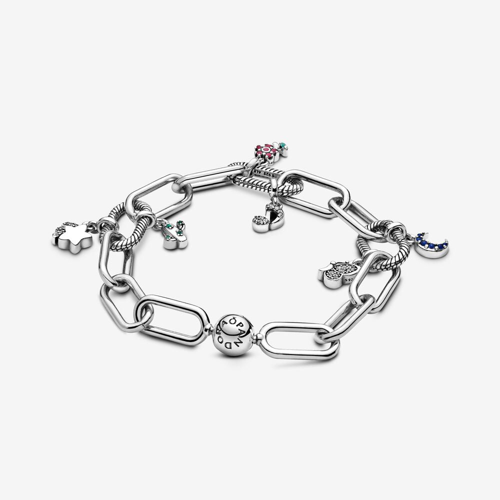 A'la Pandora style bracelet - white heart - 23cm - Bracelet | alza.sk