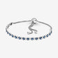 Blue and Clear Sparkle Slider Bracelet