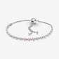 Pink & Clear Sparkle Slider Bracelet