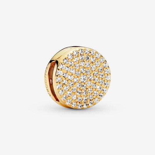Round Pavé Clip Charm