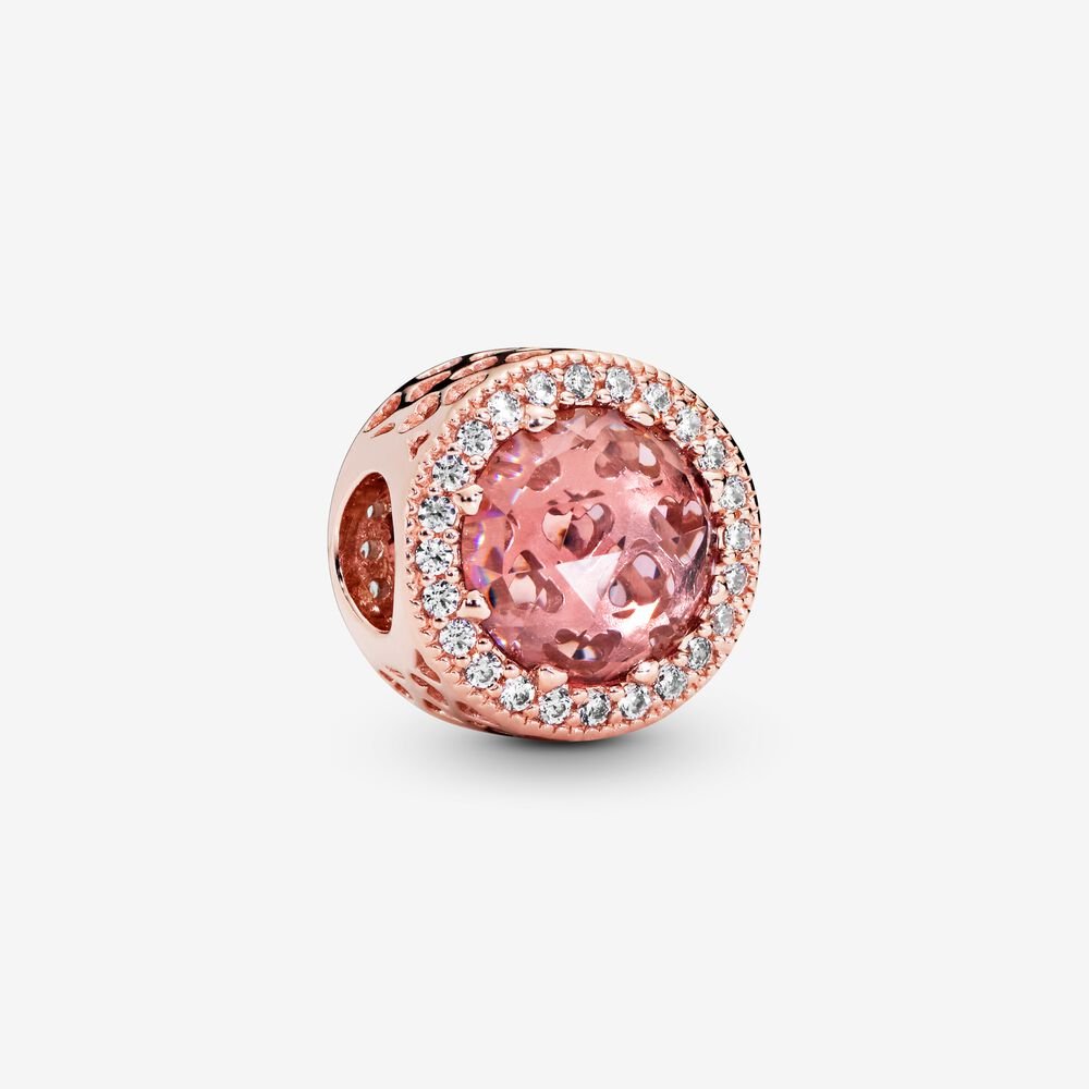 Pandora Sparkling fashion Blush Pink Charm Rose