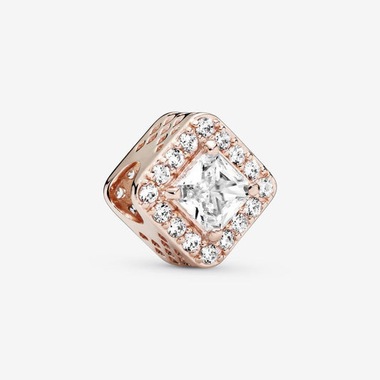 Square Sparkle Halo Charm