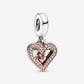 Sparkling Freehand Heart Dangle Charm