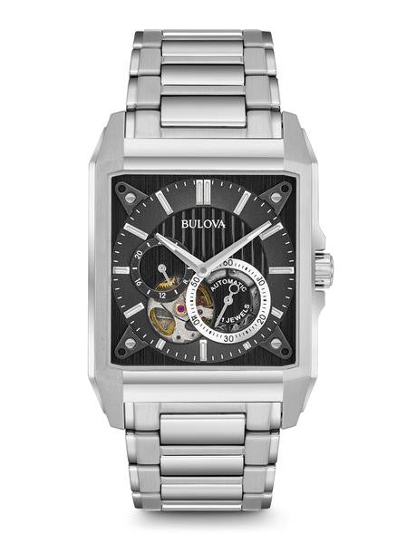 Bulova Stainless Steel Automatic Rectangle 96a194 – Monica Jewelers