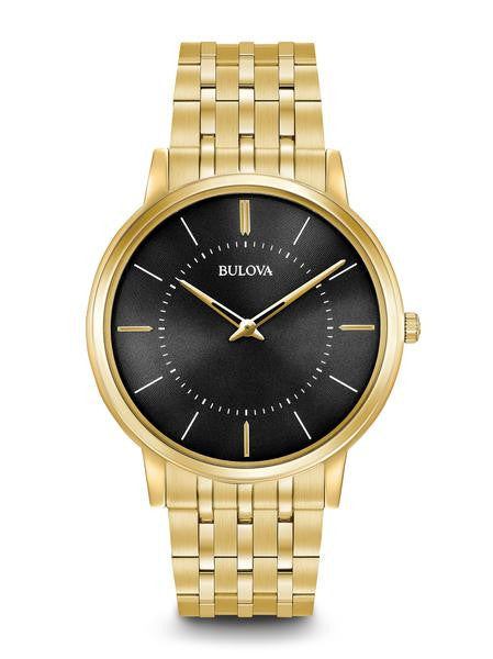 Bulova Classic Stainless steel With Gold Tone Black Dial - 97A127