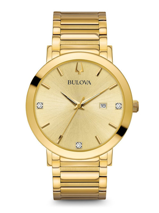 Bulova Classic Metalized signature with diamond accents 97D115