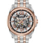 Bulova Stainless Steel with Rose Accent Automatic 98a166