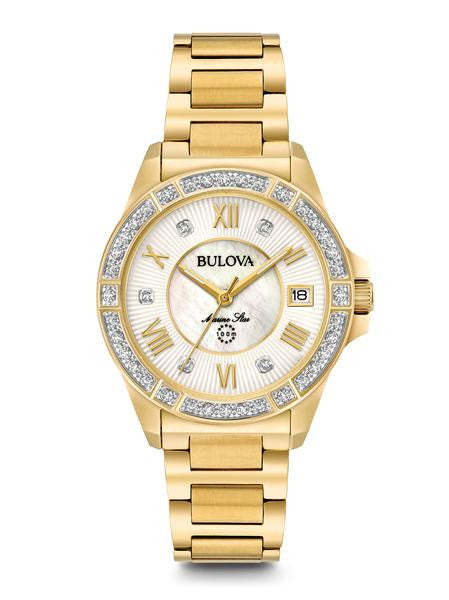 Bulova Marine Star Diamond watch Gold Tone 98r235