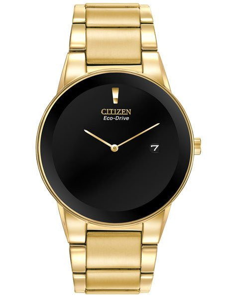 Citizen AU1062-56E Eco-drive Axiom Black dial gold tone