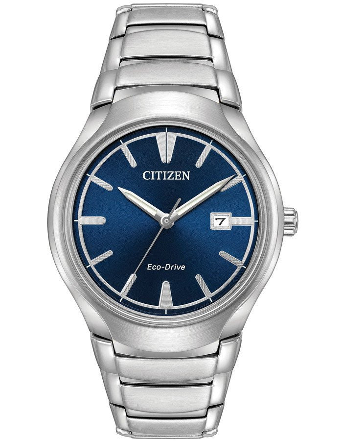Citizen Eco-Drive Men's Paradigm Blue Dial Stainless Steel Watch - Silver