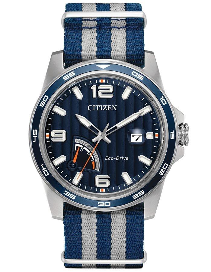 Citizen Eco-Drive Mens Sport Watch - Blue Tone Dial AW7038-04L