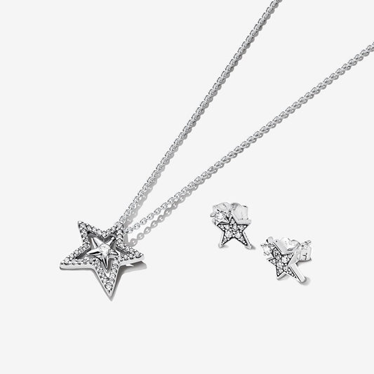 Sparkling Asymetric Star Jewelry Gift Set
