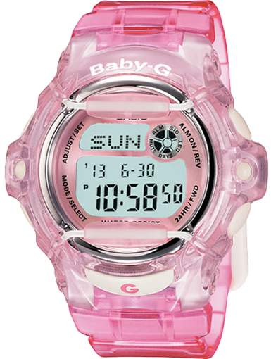 Casio G-Shock Pink / Clear Digital Watch BG169R-4