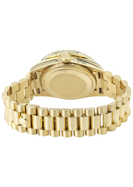 reparere er der upassende Rolex Day-Date | Presidential | 18K Yellow Gold | Diamond Bezel | Ligh –  Monica Jewelers
