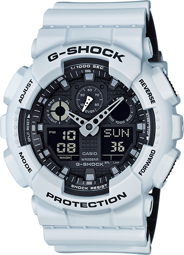 G Shock GA 100 Military Series Watches White One GA100L 7A