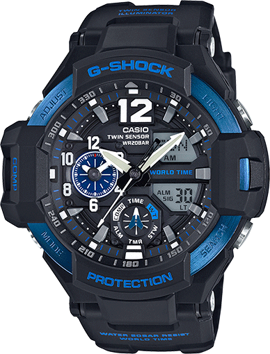 Casio G-Shock Black Dial Resin Quartz Men's Watch GA1100-2B