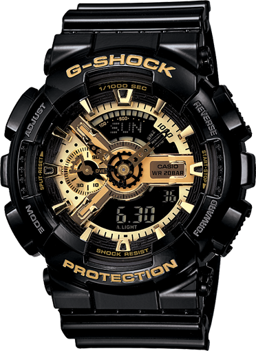 G-Shock Men's Analog Digital Black Resin Strap Watch GA110GB-1A