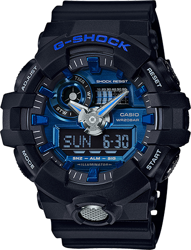 G-Shock Men's Analog-Digital Black Resin Strap Watch 54mm GA710-1A2